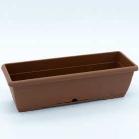 Jardinera Oasis mini 35x11x9,7cm con plato, terracota